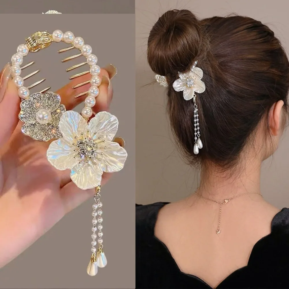 Presilha de cabelo borboleta com pérolas estilo chinês elegante_voghion.com