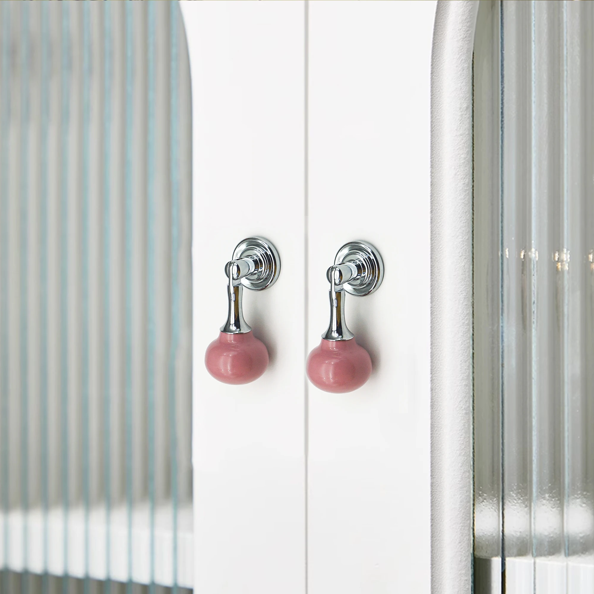 Keramik-Kugel-Schrankgriffe, Messing, Chrom, Schubladengriffe, bunte Heimdekoration, Kleiderschrank-Griffe für Kindermöbel-Hardware – Detail 8