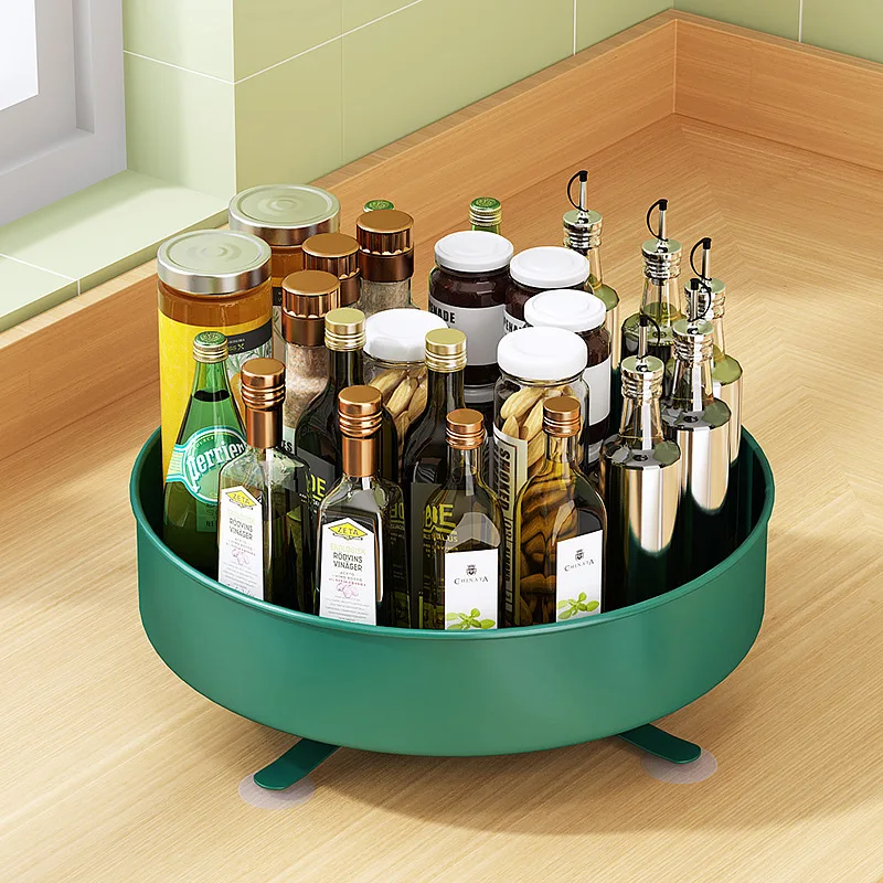Multifunction Organizer For Kitchen Cosmetics Rotating Trays
