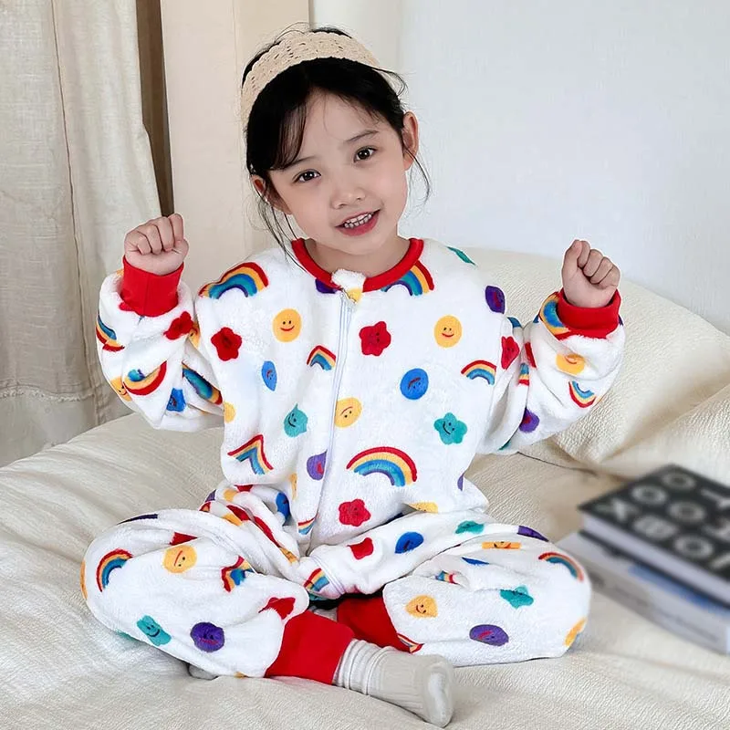 Children's Jumpsuit With Anti Kick And anti Kick Split for Home Wear Children's Jumpsuit Pants Home