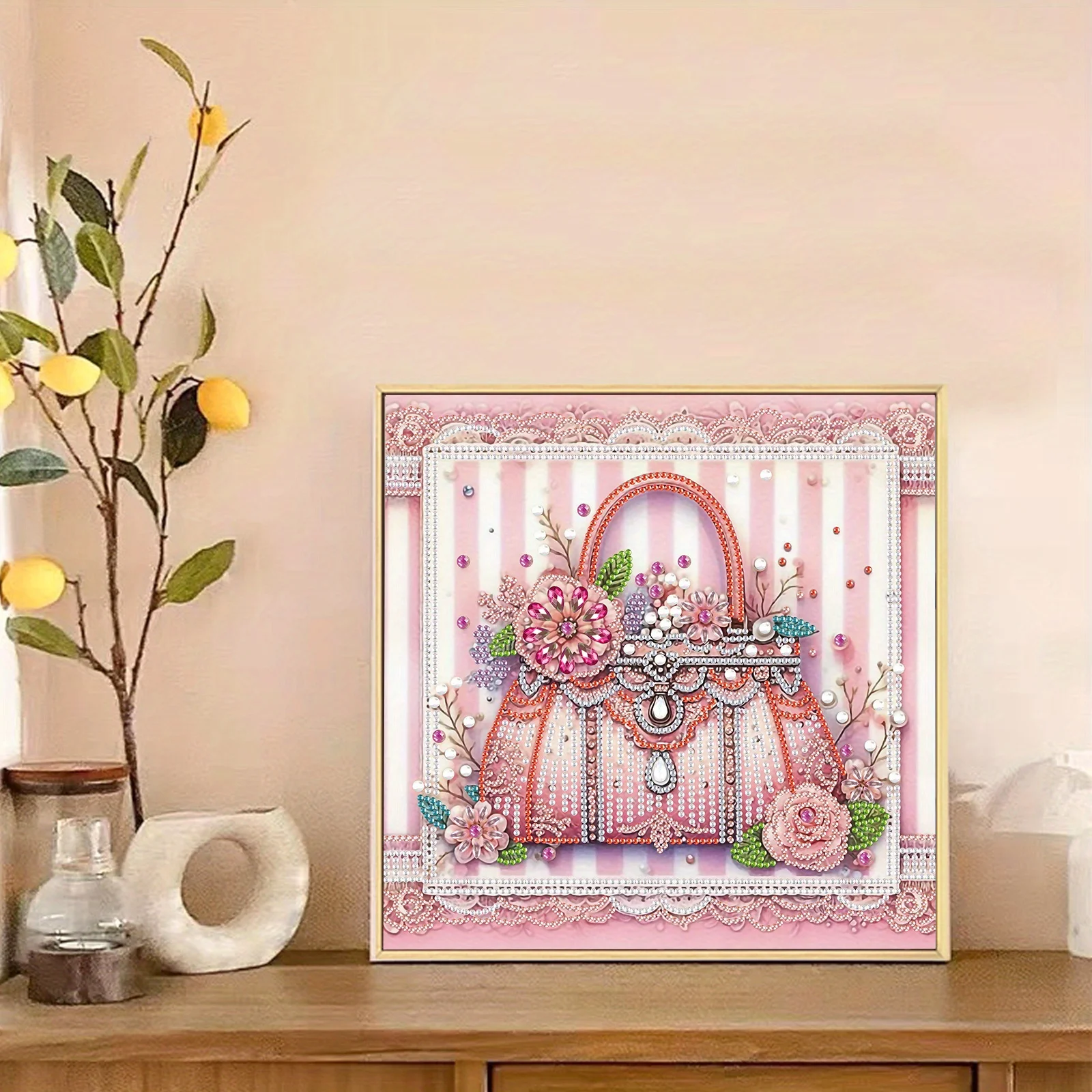 DIY Bag and flowers 5D Special Shape Diamond Art Kits Beginners Home Wall Decoration Gift