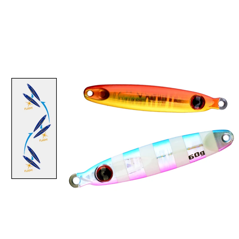 Funadaiko 2021 New Slow Metal Jigging Lures Luminous Fishing Bait Lure  Tungsten Jig Fish 24g/32g /40g 60g Fishing Saltwater Lure - Fishing Lures -  AliExpress