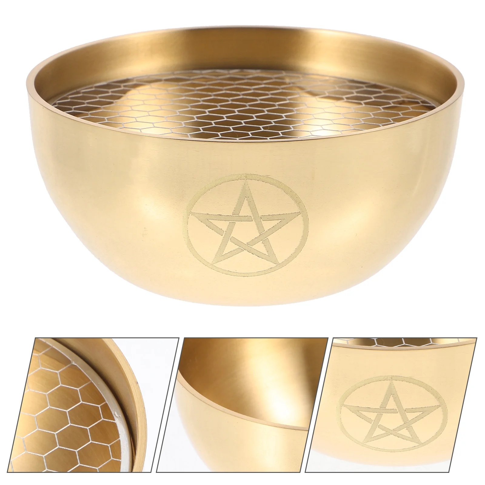 

1 Set of Holy Bowl Energy Gathering Prop Brass Bowl For Worship Sacrifice Tool Offering Bowl