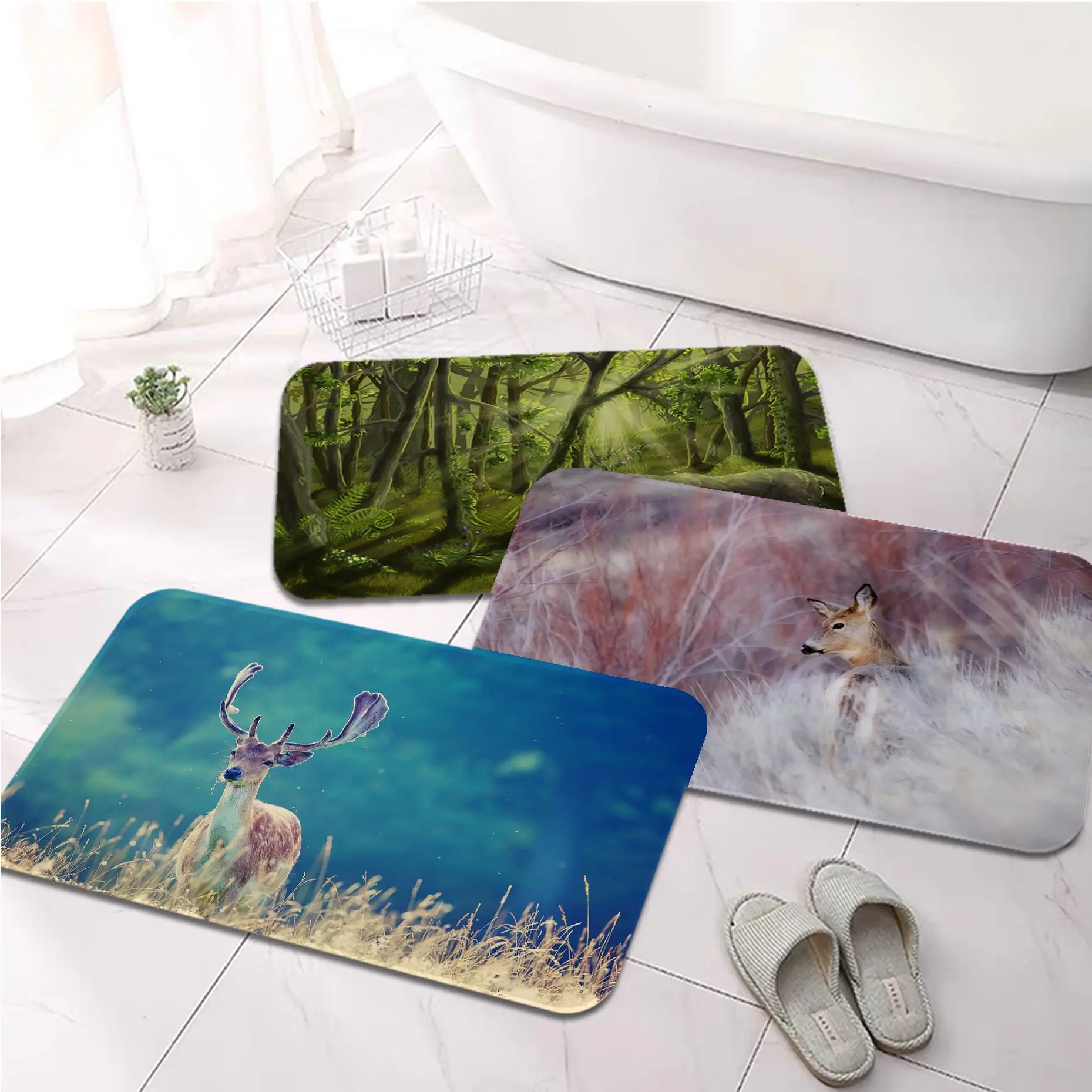 Коврики для комнаты с оленем дикой природы