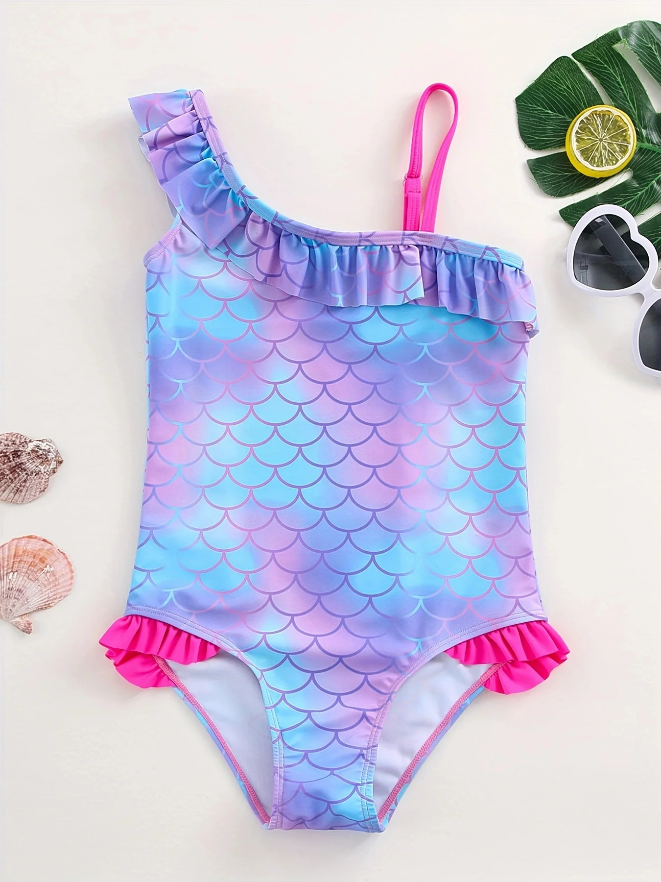 Girls Swimsuit Fashion Mermaid Fish Scale One-Piece Bathing Suits,one piece swimsuit,children swimsuits,children swimsuit