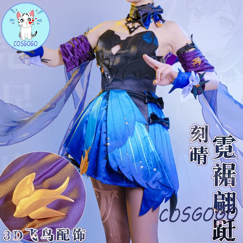 

Game Genshin Impact New collection Dressup Opulent Splendor Keqing Cosplay Costumes Anime Project Ninggaung Halloween
