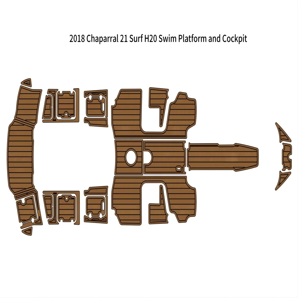 2018 Chaparral 21 Surf H20 Swim Platform Cockpit Boat Eva Foam Teak Floor Pad