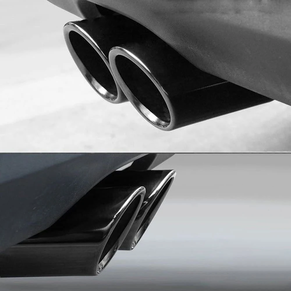 Exhaust Muffler Tip Exhaust Pipe Muffler Exhaust Trim Pipe Exhaust Tip Muffler Pipe Cover Stainless Steel Exhaust Muffler Tailpipe For VW CC Passat Tiguan Audi JETTA SAGITAR POLO GOLF 7