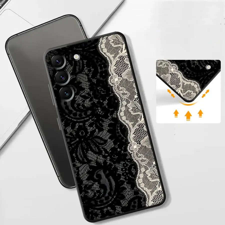 Elegant Black Sexy Lace Phone Case Cover