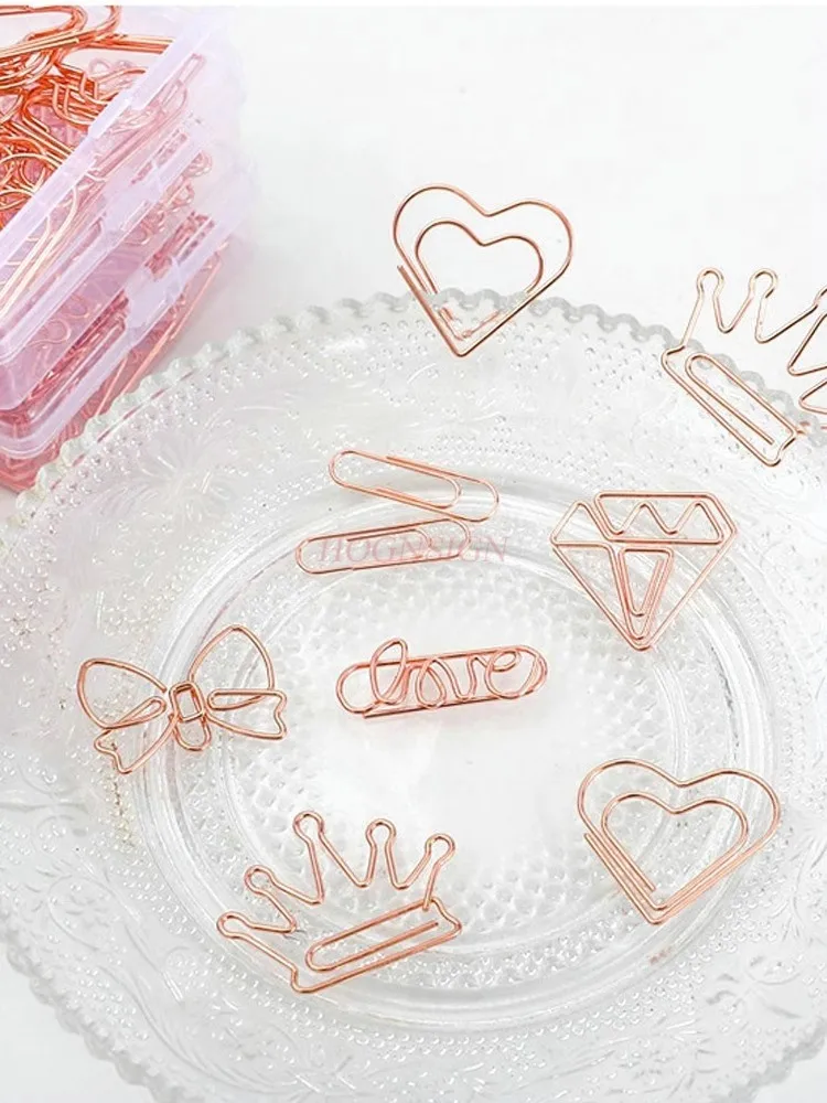 20개입 종이 클립 하트 모양 꽃꽂이 고정 바늘 꽃 포장재 꽃다발 카드 클립