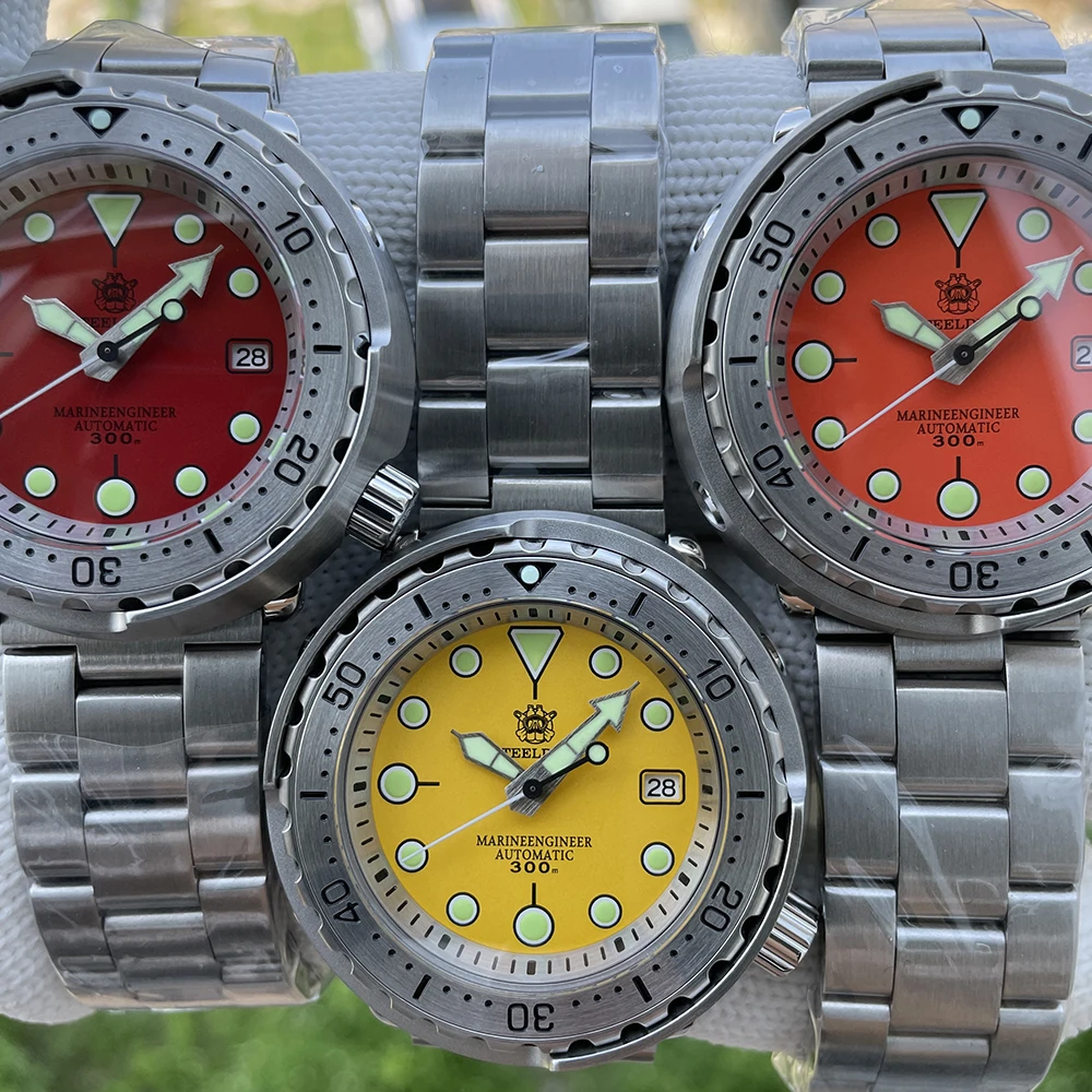 STEELDIVE SD1986 Tuna Mechanical Watch Stainless Steel Bezel 300M Waterproof Swiss Super Luminous NH35 Movement Dive Wristwatch