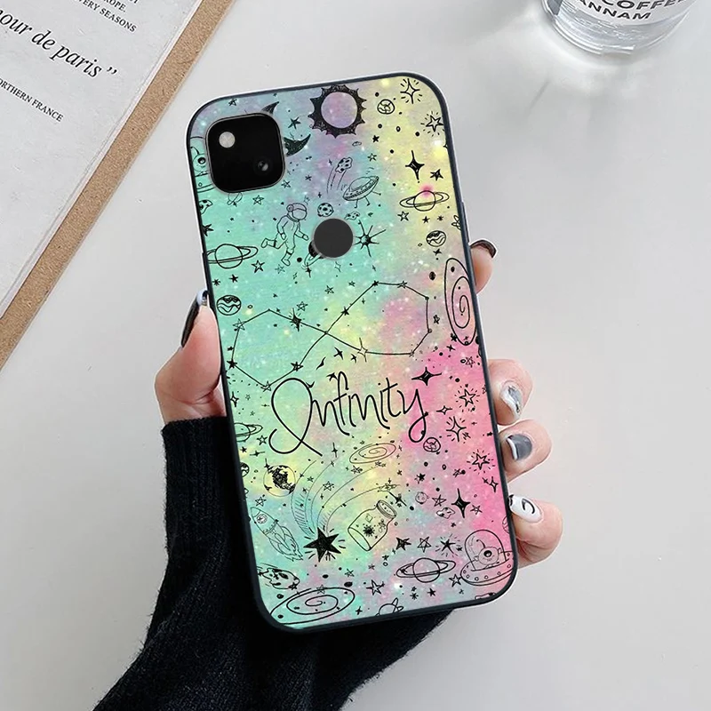 Floral Black Soft TPU Silicone Phone Case Cover