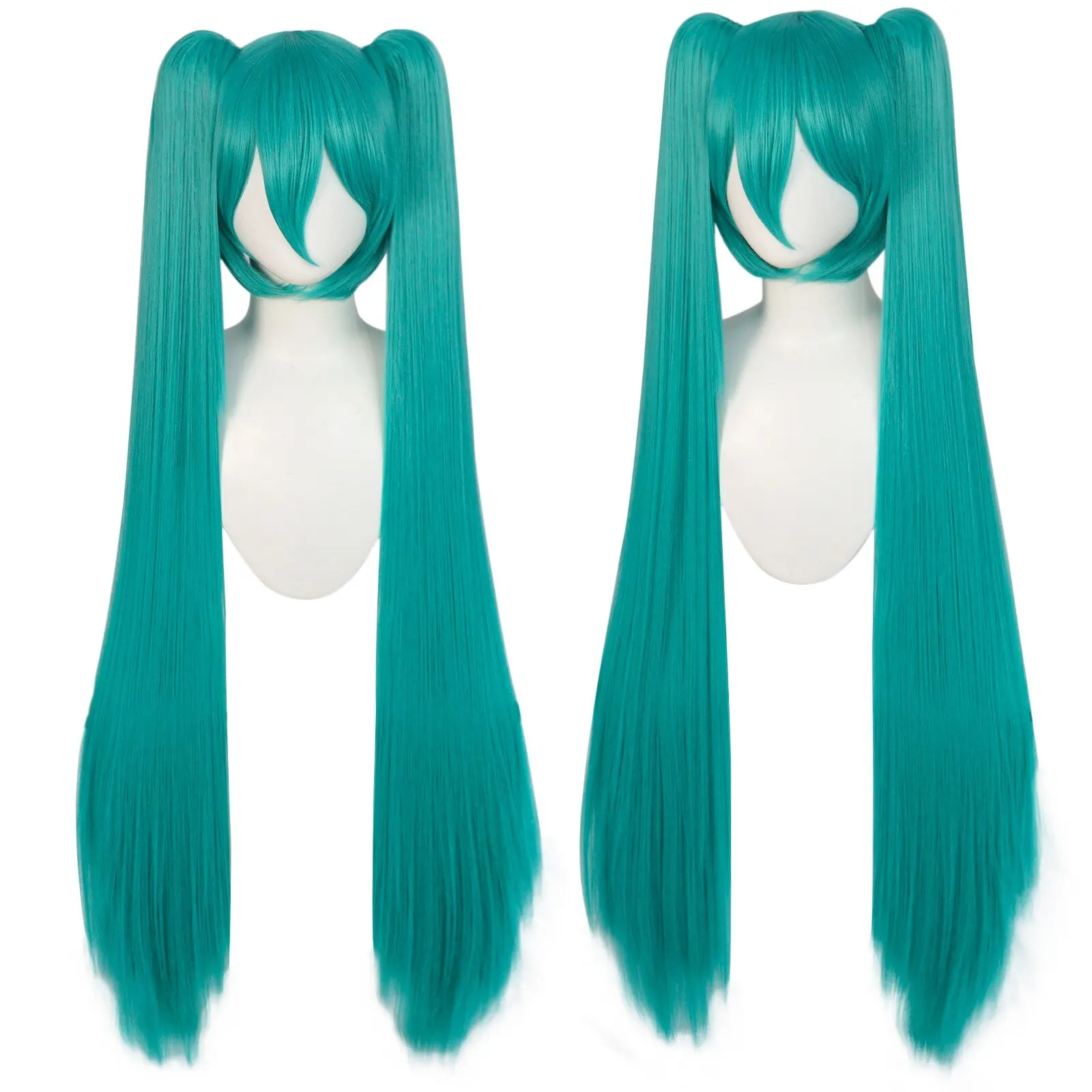 Synthetic Hair Wigs 42inch Green Anime Long Synthetic Hair Lolita Cosplay Halloween Wig