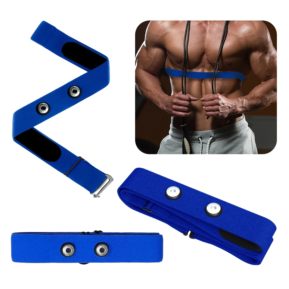 Replace HR Soft Fitnesss Chest Band Fits for Polar Magene (Blue)