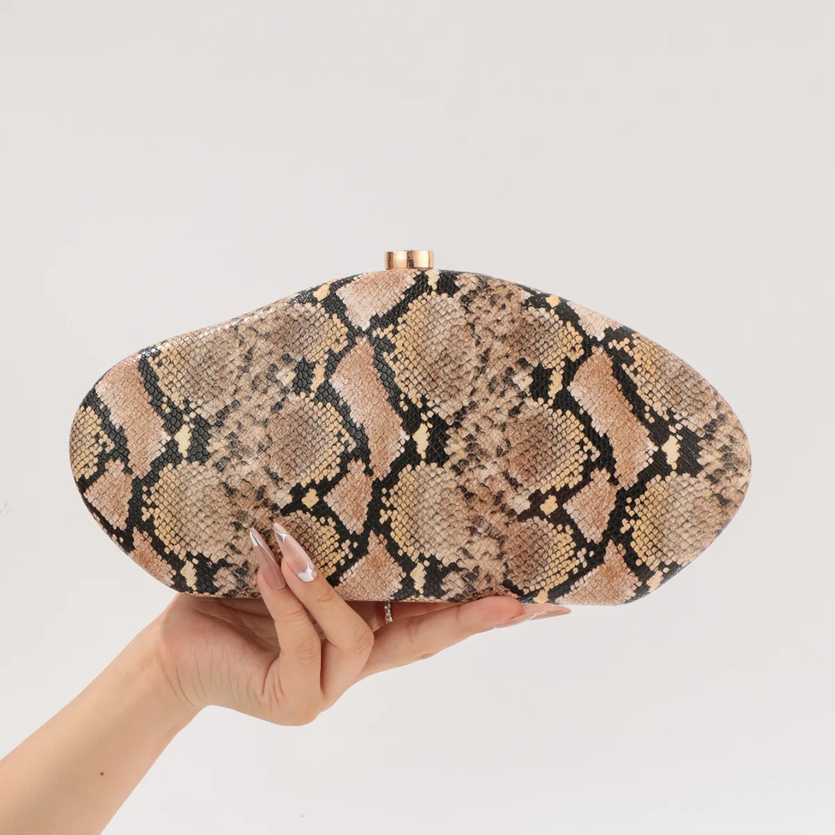 2025 Summer Elegant Marble Evening Clutch Purses for Women Oval Acrylic Handbag Chain Shoulder Bag Pearl Clutch for Party Prom