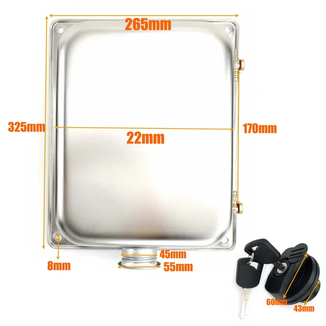 8L Air Diesel Heater Fuel Tank Oi Gasoline Storage With Lock Lockable