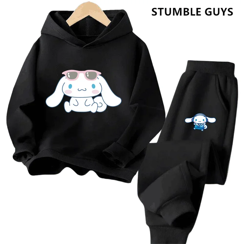 Kids Clothing Set Girls Clothing Set Kids Sports Suit Children Sports Suit Kids Sweatshirt Set Cute Cinnamoroll Kids Sports Suit Kawaii Cinnamoroll Sweater Anime Kuromi My Melody Children Hoodie Sweatpants Set Girl Gift