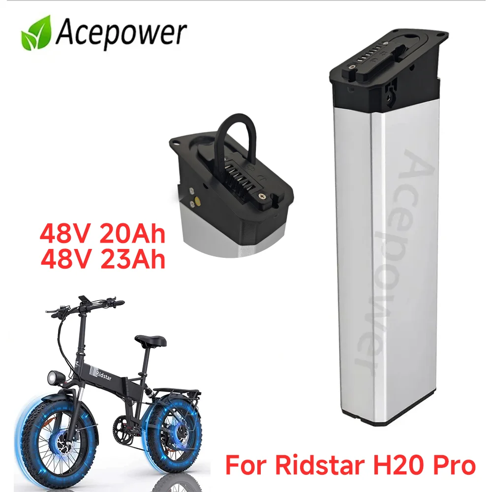 48V 23Ah 20Ah 16Ah Battery for Ridstar H20 Pro MG01 Folding Fat Tire Electric Bike Replacement Battery for Ridstar H20 Pro Ebike