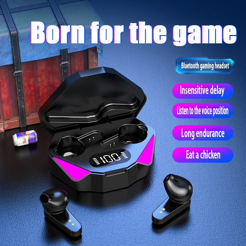 

Спортивные Bluetooth-наушники F9 с цифровым дисплеем, сенсорные наушники TWS, игровые Bluetooth-наушники Huaqiang