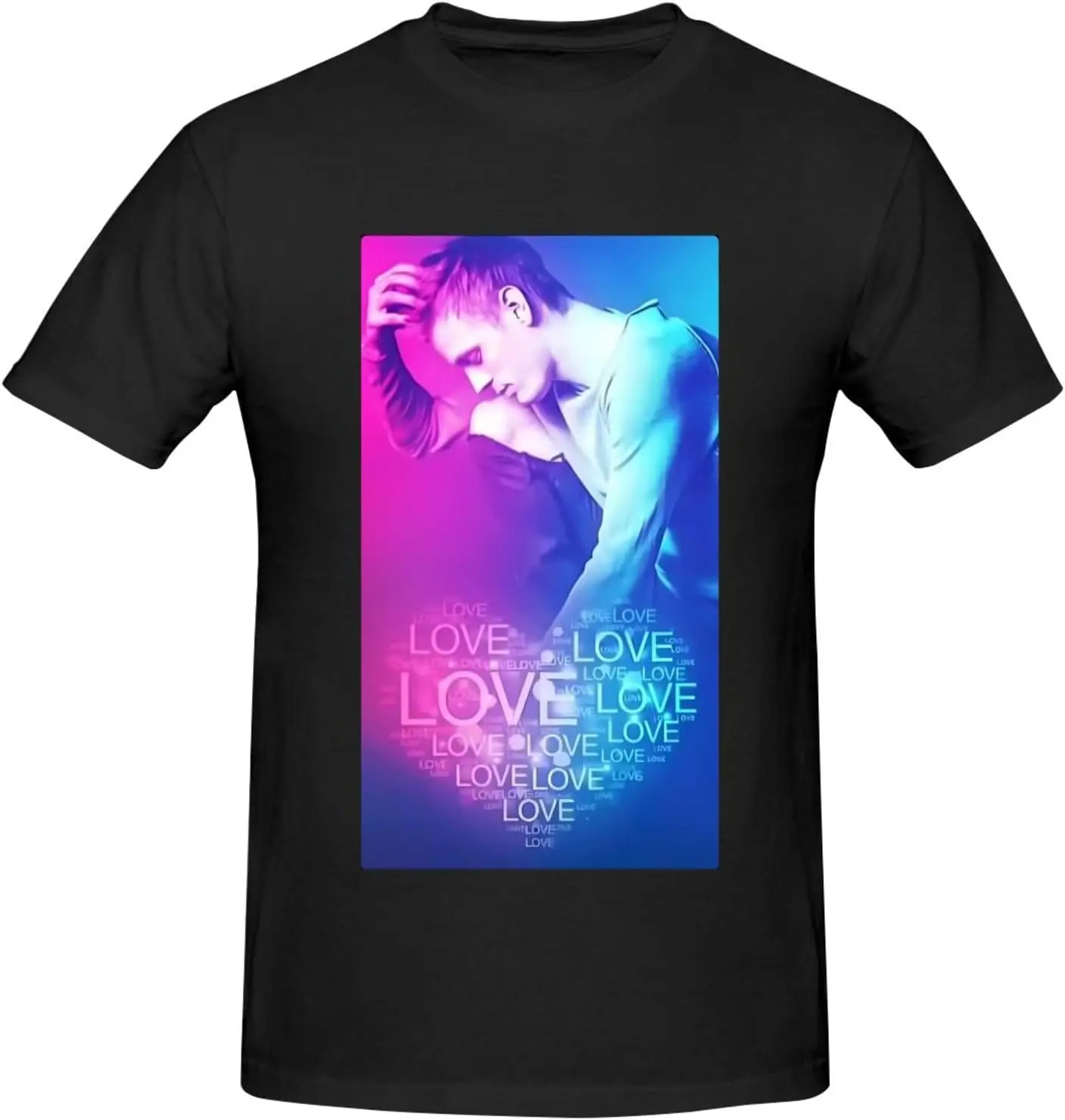 

Aaron Music Carter Men's T-Shirt Basic Short Sleeve Tee Fashion Classic Music Memory Casual Top
