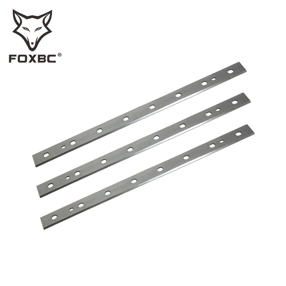 FOXBC 13-Zoll Hobel Klingen Ersatz für DeWalt DW735 DW735X Holz Hobel Messer für Holzbearbeitung-SET VON 3 – Detail 1
