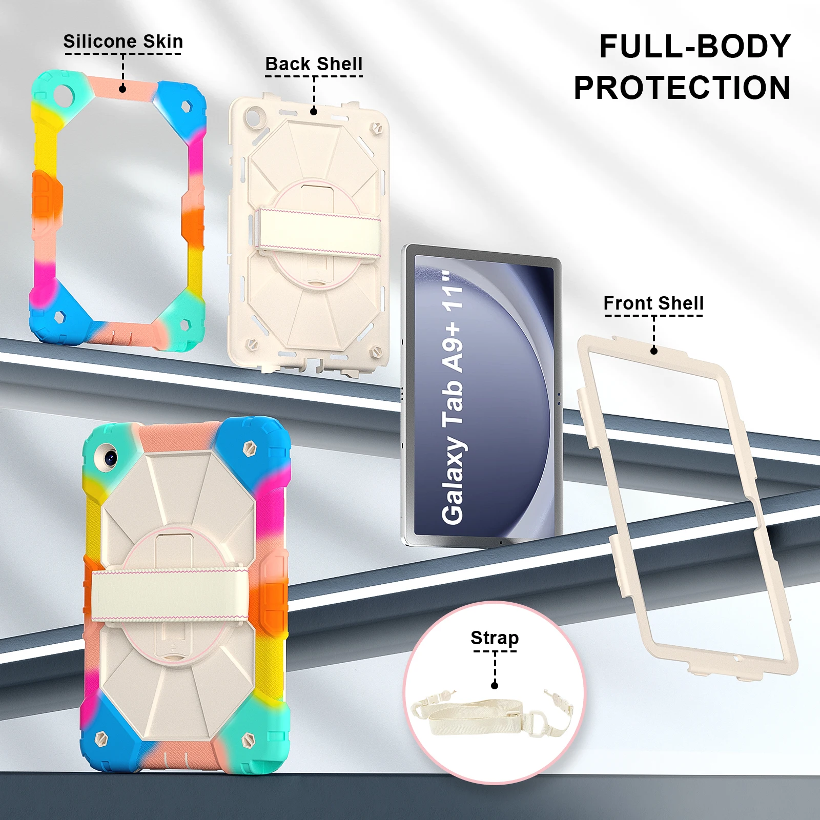 Silicone Armor Protective Case for Kids - Durable Tablet Cover