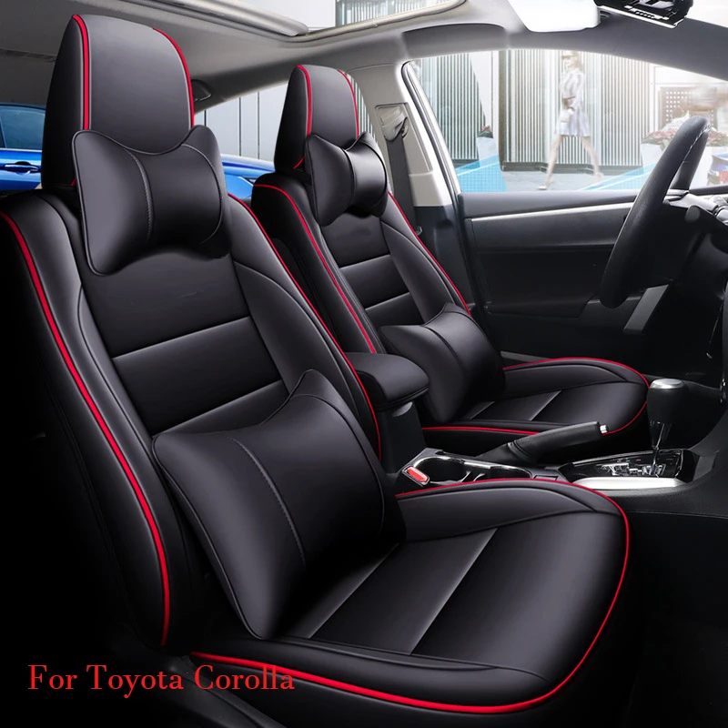 

Brands Custom Styling Special car seat covers For Toyota Corolla 2014 2015 2016 2017 2018 Waterproof leather disguise cushion
