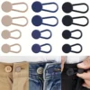Easy-Adjust 4/12-Pack No-Sew Jean Waist Extenders - Adjustable Pants Button Expanders Adds 1-1.4 Inch Unisex In Khaki/Blue/Black 1