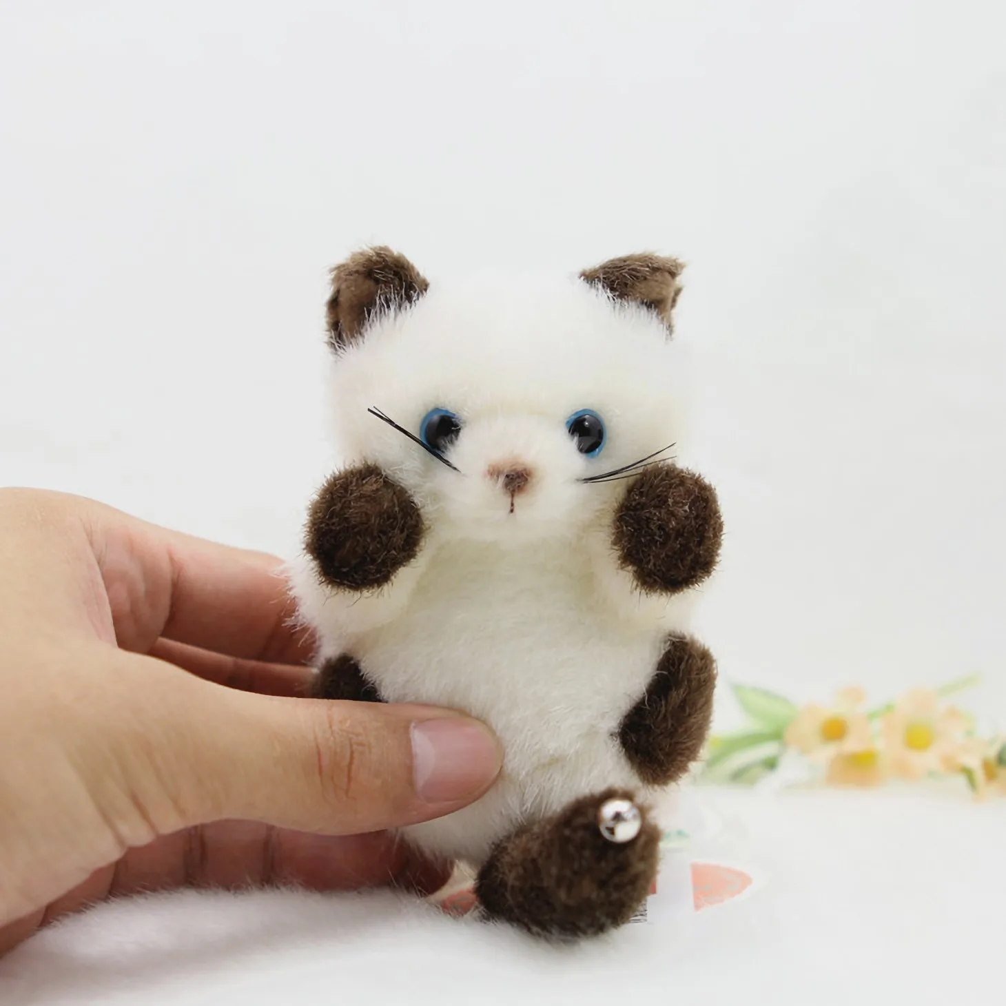 Cute Stuffed Animal Toy Mini Plush Cat Ornaments Small Cat Stuffed Animals Tiny Stuffed Cat Keychain Kitten Plush Toy