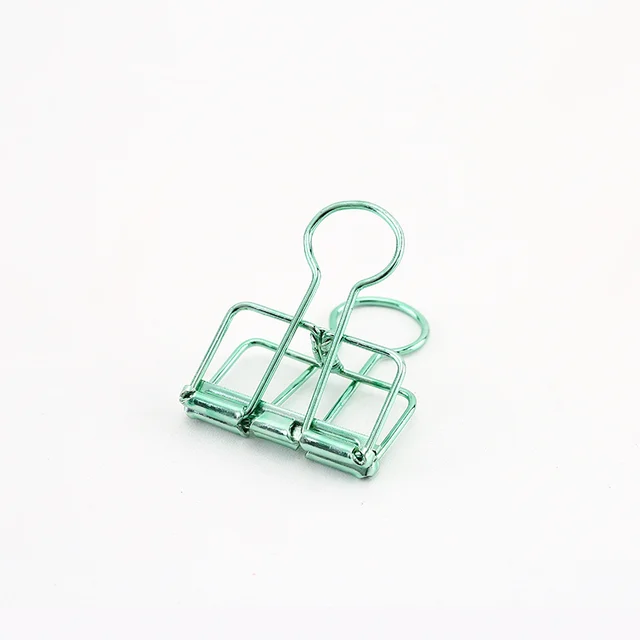 Mr Paper 8 Colors 3 Sizes Ins Colors Gold Sliver Rose Green Purple Binder Clips Large Medium Small Office Study Binder Clips Green M