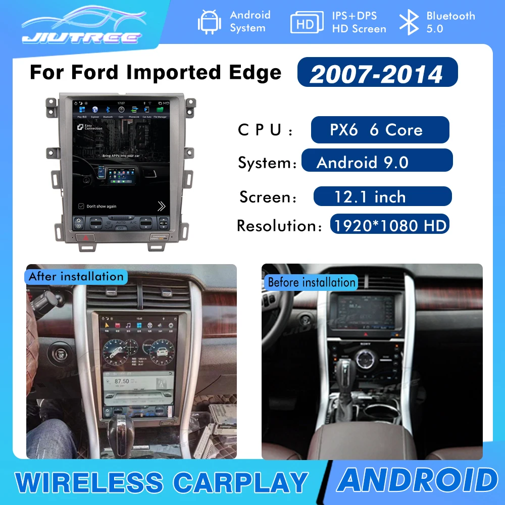 

Автомагнитола для Ford, мультимедийный проигрыватель на Android, 2007-2014 дюйма, PX6, GPS-навигация