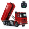Gifts 1/14 RC Hydraulic 8x8 Roll On Off Full Dump Truck Remote Control Finished Dumper Car Sound Light Toy Tipper Model TH23682 1