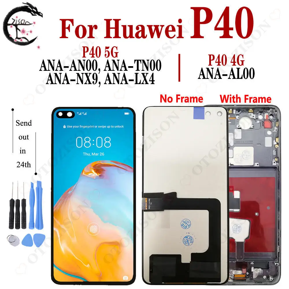 Incell LCD With Frame For Huawei P40 Display ANA-NX9 ANA-LX4