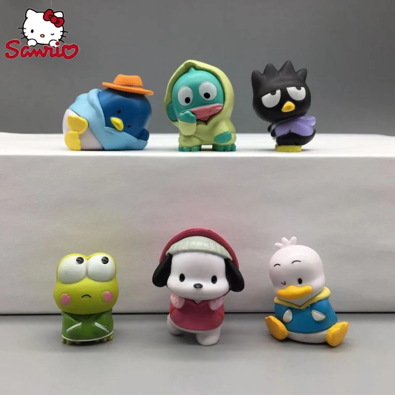 

Sanrio Daze Cute Doll Figure Pachacco Kuromi Keroppi Anime Figures Japanese Diy Material Accessories Decorative Decoration Toys