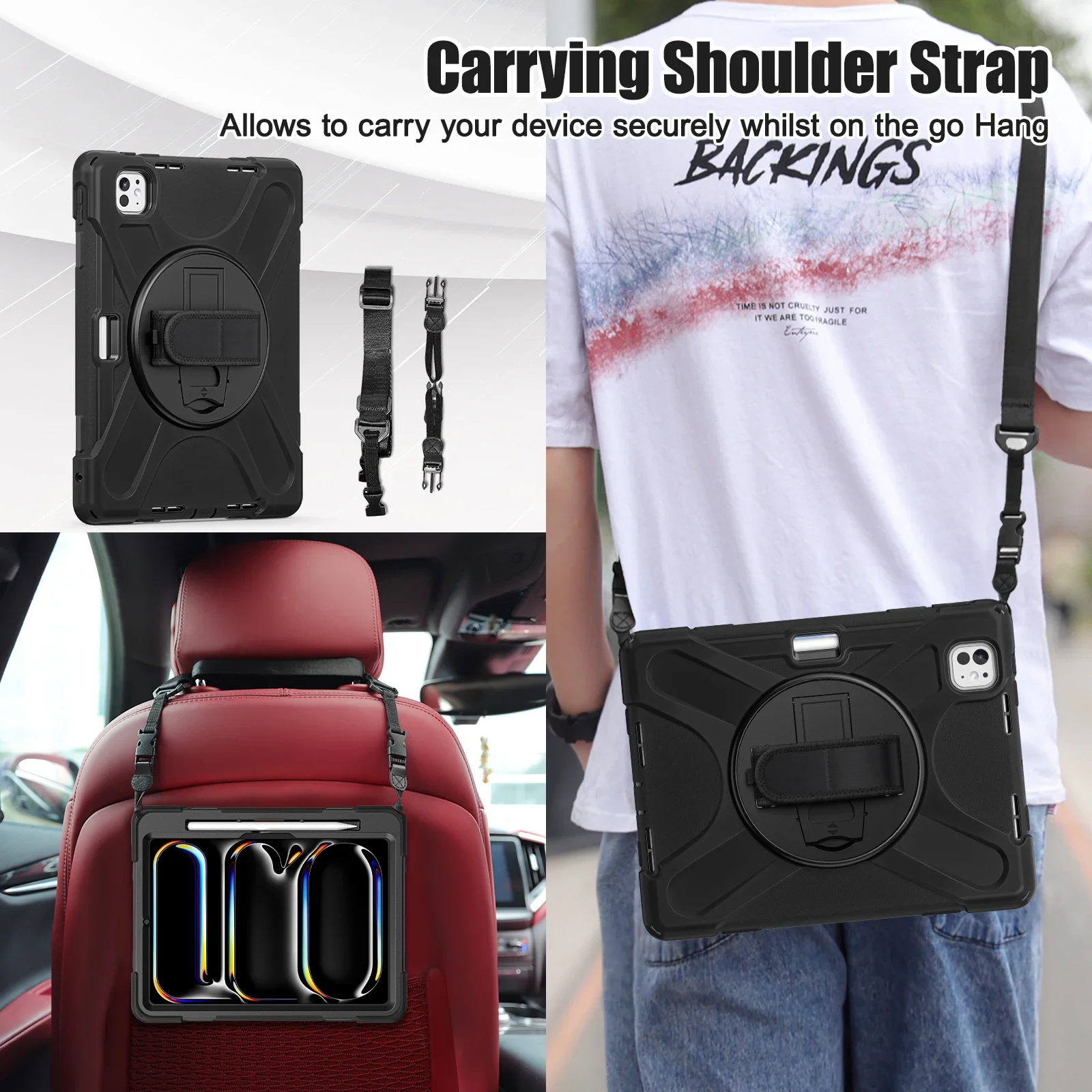 Kids Shockproof iPad Case with Pencil Holder