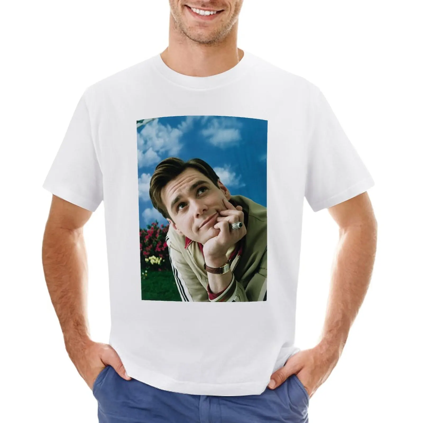 

Young Jim Carrey T-Shirt boys whites customizeds animal prinfor boys Men's t-shirt