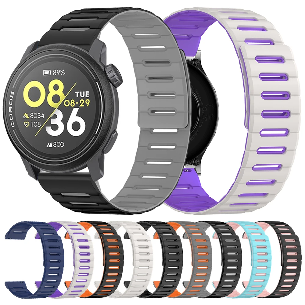 Magnetic Silicone Sports Band with 20mm/22mm Strap Options