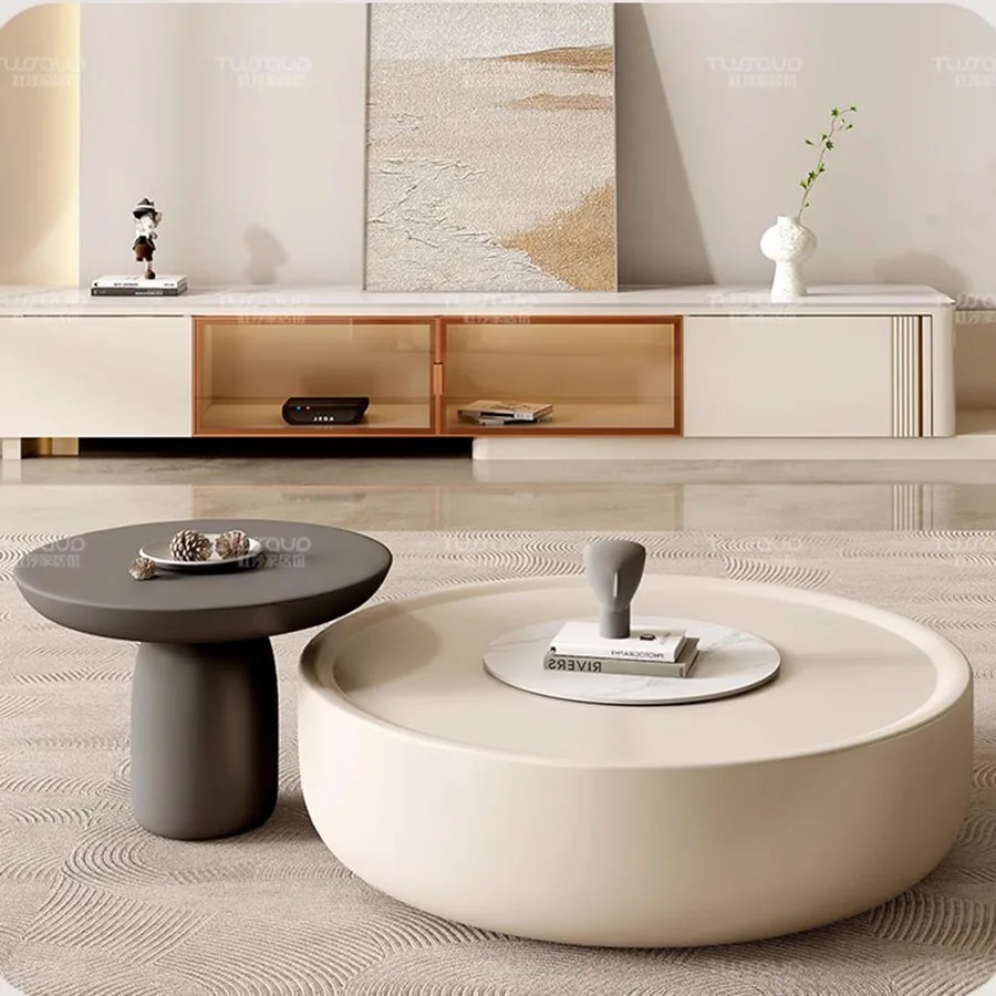 

unique coffee table home bedroom ornament book modern coffee table living room nordic round corner acrylic salontafel room decor