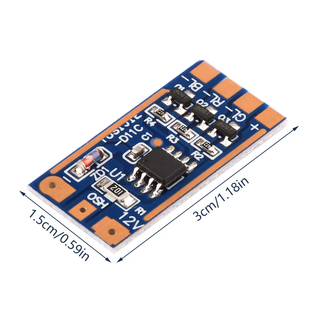 5V-12V RGB Module 2A DC 11 Kinds of Mode Button Switch Color Lamp Module High Current Drive Circuit Board Triggers Flash
