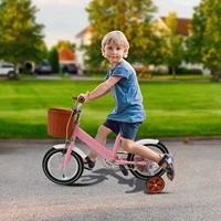 Vélo enfant 12 pouces amélioré pour les 2-4 ans, réglable en hauteur, avec roulettes et panier, modèle Junior 1
