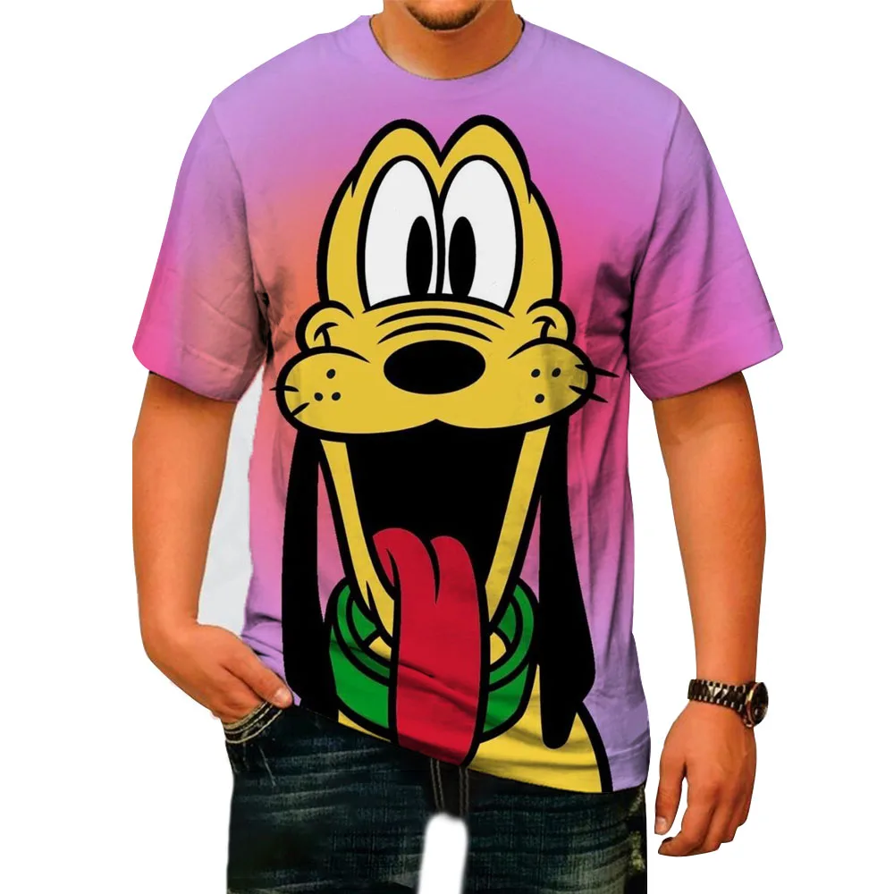 Winnie The Pooh Goofy Disney Men Women Queen Short Sleeve Casual Style 3D Print T Shirt Summer Streetwear Tee Tops