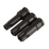 3Pcs 1/2 Sqaure Drive T80 T90 T100 Black Torx Socket Set of Tools Pneumatic Wrench Spanner Accessories 3