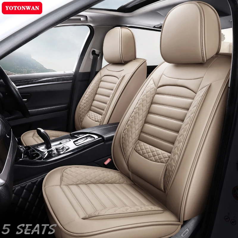 

Роскошные кожаные чехлы для автомобильных сидений YOTONWAN, полное покрытие, универсальные автозапчасти для Mitsubishi Pajero 4 2 Sport Outlander Xl Asx