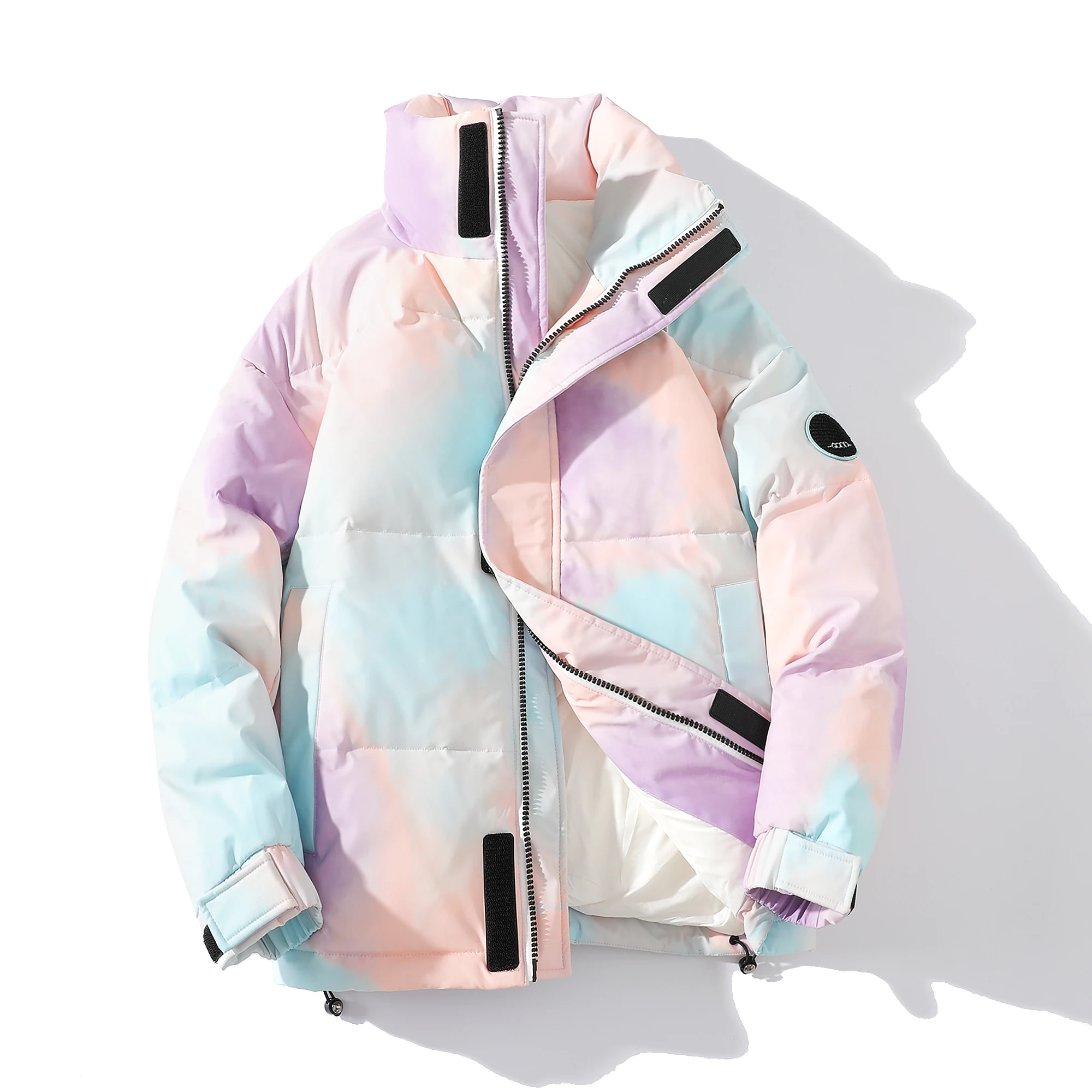 Winter White Duck Down Jacket Fashion 2023 Men's Loose Stand Collar Warm Puffer Coat Hip Hop Streetwear Couple Thick Down Parkas