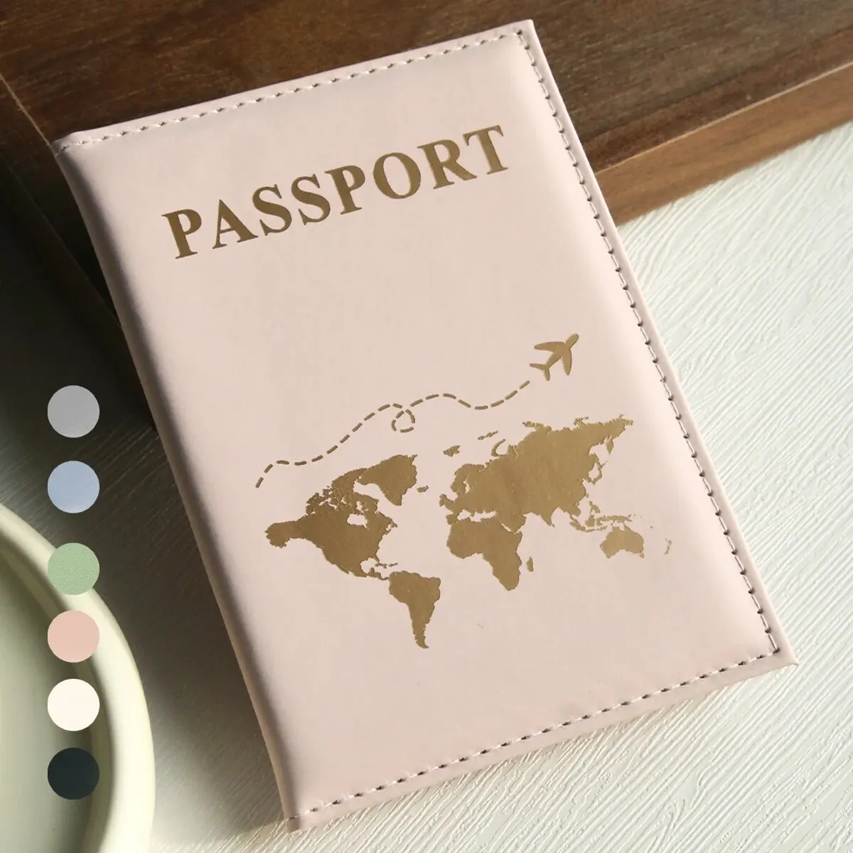 World Map Passport Cover Passport Holder Organizer Protective Card Case ID Document Passport Wallet Credit Card Holder - 3
