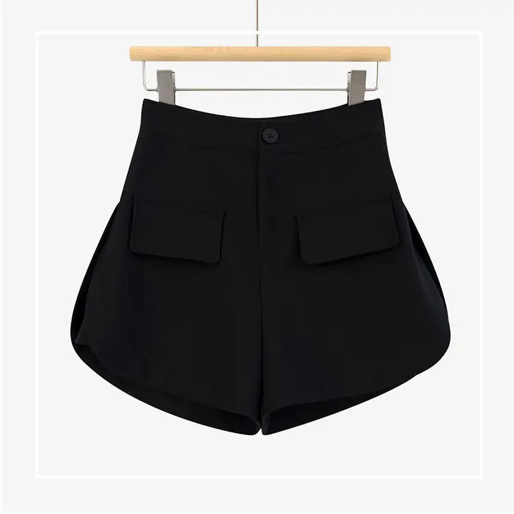 Chic High Waist Shorts Solid Color Slim Plus Size All-match Hot Pants Casual Fashion Trend Women Clothing