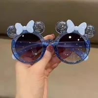 New Cute Crystal Bow Girls Children Sunglasses Fashion Trend Personalized Cartoon Sun Glasses Kids Shiny Eyewear - Image 5