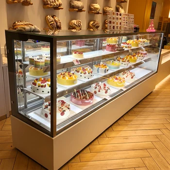 Cake Refrigerator Cabinet Glass Freezer Cake Dessert Display Cabinet Bakery Freezer Cake Showcase