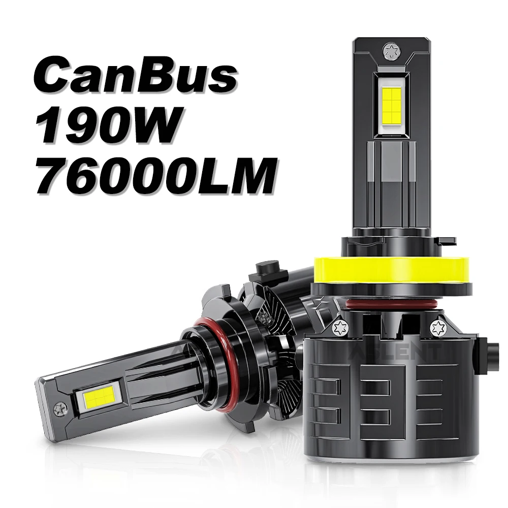 

ASLENT H7 LED Canbus 3570 H11 H1 H4 76000LM 190W HB3 9005 HB4 9006 H8 LED Car Headlight Bulb Auto Fog Light Motorcycle 6000K 12V