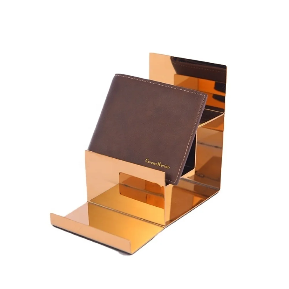 1pcs Multi-layer Polished Gold Wallet Hand Bag Display Stand On The Counter Of Hot-selling Shops